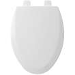 1500TTT 000 Wood Elongated Toilet Seat in White