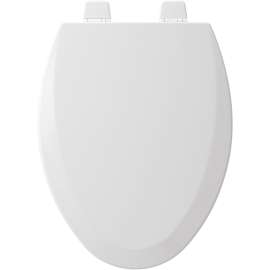 1500TTT 000 Wood Elongated Toilet Seat in White
