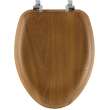 Wood Elongated Toilet Seat in Oak Veneer