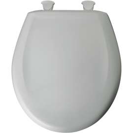 200SLOWT 020 Plastic Round Slow-Close Toilet Seat in Crane White