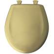 Plastic Round Slow-Close Toilet Seat in Harvest Gold
