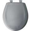 Plastic Round Slow-Close Toilet Seat in Country Grey