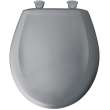 Plastic Round Slow-Close Toilet Seat in Country Grey