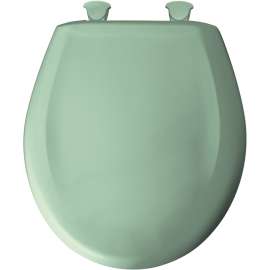 Plastic Round Slow-Close Toilet Seat in Sea Green