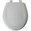 Plastic Round Slow-Close Toilet Seat in Ice Grey