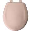 Plastic Round Slow-Close Toilet Seat in Venetian Pink