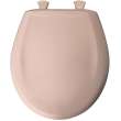 Plastic Round Slow-Close Toilet Seat in Venetian Pink