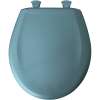 Plastic Round Slow-Close Toilet Seat in Regency Blue