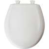 Plastic Round Slow-Close Toilet Seat in Euro White