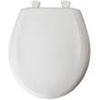 Plastic Round Slow-Close Toilet Seat in Euro White