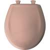 Plastic Round Slow-Close Toilet Seat in Wild Rose
