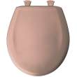Plastic Round Slow-Close Toilet Seat in Wild Rose