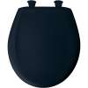 Plastic Round Slow-Close Toilet Seat in Navy