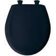 Plastic Round Slow-Close Toilet Seat in Navy