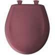 Plastic Round Slow-Close Toilet Seat in Raspberry