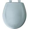Plastic Round Slow-Close Toilet Seat in Heron Blue