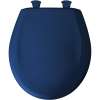 Plastic Round Slow-Close Toilet Seat in Colonial Blue