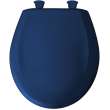 Plastic Round Slow-Close Toilet Seat in Colonial Blue