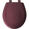 Plastic Round Slow-Close Toilet Seat in Loganberry