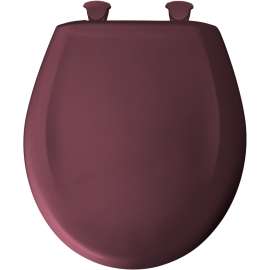 Plastic Round Slow-Close Toilet Seat in Loganberry