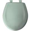 Plastic Round Slow-Close Toilet Seat in Seafoam