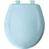 Plastic Round Slow-Close Toilet Seat in Dresden Blue