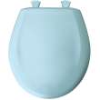 Plastic Round Slow-Close Toilet Seat in Dresden Blue