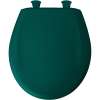 Plastic Round Slow-Close Toilet Seat in Teal