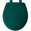 Plastic Round Slow-Close Toilet Seat in Teal