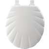 22EC 000 Wood Round Toilet Seat in White