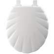 22EC 000 Wood Round Toilet Seat in White