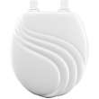 27EC 000 Wood Round Toilet Seat in White