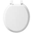 400TTA 000 Wood Round Toilet Seat in White