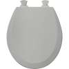 Wood Round Toilet Seat in Ice Grey
