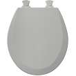 Wood Round Toilet Seat in Ice Grey