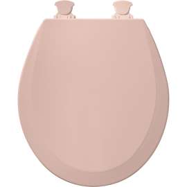 Wood Round Toilet Seat in Venetian Pink