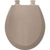 Wood Round Toilet Seat in Fawn Beige