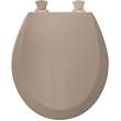 Wood Round Toilet Seat in Fawn Beige