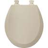 Wood Round Toilet Seat in Almond