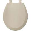 Wood Round Toilet Seat in Almond
