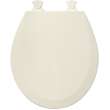 500EC 346 Wood Round Toilet Seat in Biscuit