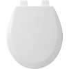 500TTT 000 Wood Round Toilet Seat in White