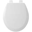 500TTT 000 Wood Round Toilet Seat in White