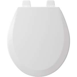 500TTT 000 Wood Round Toilet Seat in White