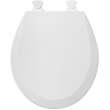 540EC 000 Wood Round Toilet Seat in White