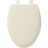 585EC 346 Wood Elongated Toilet Seat in Biscuit
