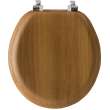 Wood Round Toilet Seat in Oak Veneer