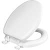 115EC Mayfair by Bemis Eden(TM) Elongated Cushioned Vinyl Soft Toilet Seat in White Featuring Stay·Tite(R) Seat Fastening System(TM), Easy·Clean(R), and DuraGuard(R)