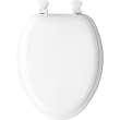 115EC Mayfair by Bemis Eden(TM) Elongated Cushioned Vinyl Soft Toilet Seat in White Featuring Stay·Tite(R) Seat Fastening System(TM), Easy·Clean(R), and DuraGuard(R)