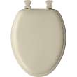 115EC Mayfair by Bemis Eden(TM) Elongated Cushioned Vinyl Soft Toilet Seat in Bone Featuring Stay·Tite(R) Seat Fastening System(TM), Easy·Clean(R), and DuraGuard(R)
